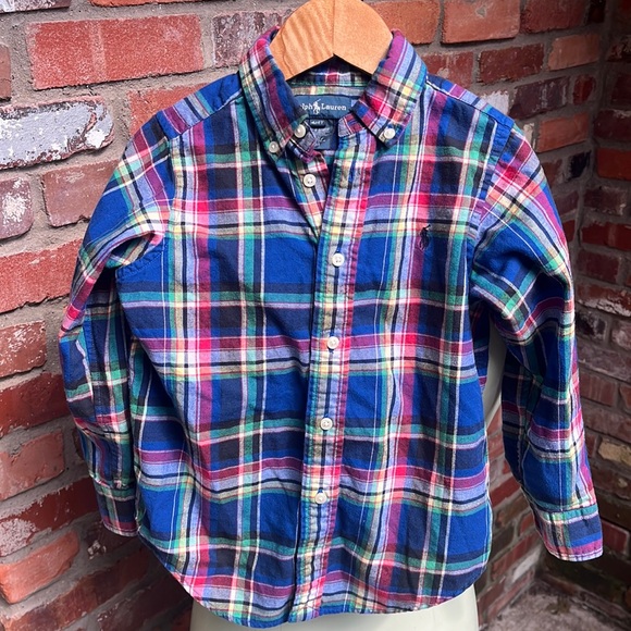 Ralph Lauren Boys Plaid Flannel Button Down size 4T - Picture 1 of 3